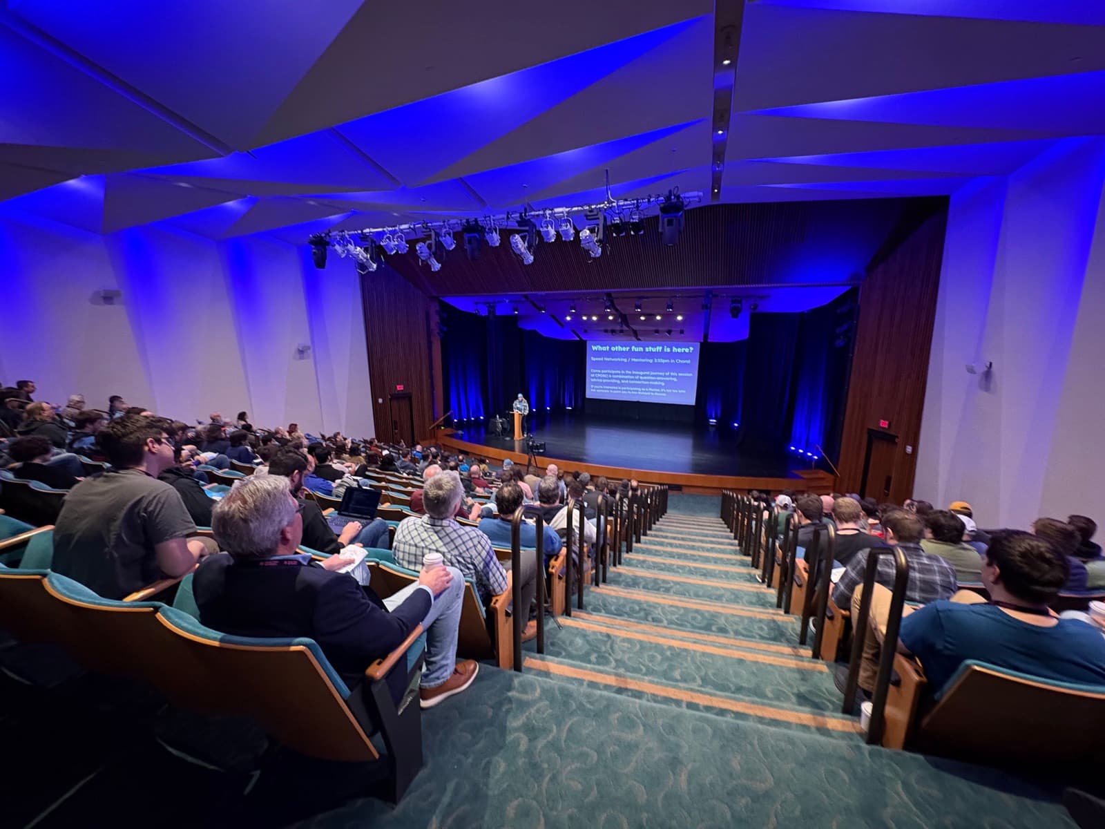 CPOSC 16 keynote — packed auditorium at Ware Center in Lancaster, PA